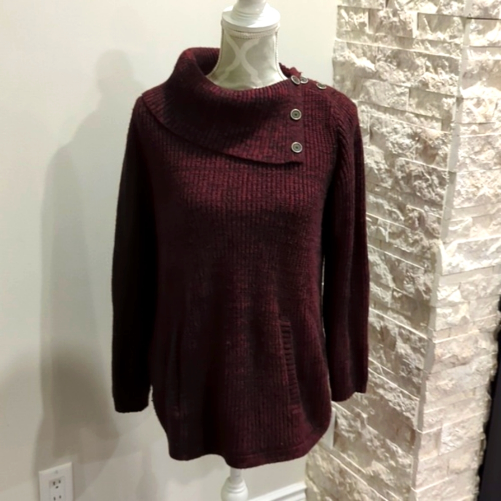 Style & co envelope neck robbed knit sweater - Picture 3 of 9